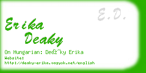 erika deaky business card